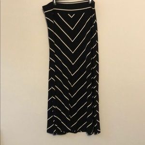 Black and White Maxi Skirt